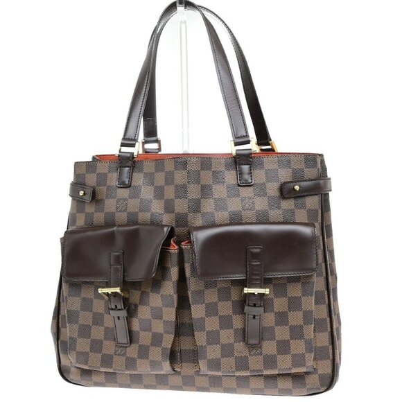 LOUIS VUITTON Uzes Shoulder Bag Damier Ebene Leather Brown France